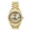 Gold Oyster Perpetual Iced Out Rolex Diamond Watch For Men 20ct