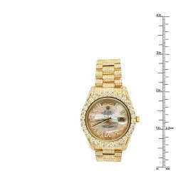 Gold Oyster Perpetual Iced Out Rolex Diamond Watch For Men 20ct -Watch Store 18k gold oyster perpetual iced out rolex diamond watch for men 20ct ruler