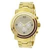 18k Yellow Gold Pltd Fully Iced Out Large Men's Diamond Watch Luxurman Escalade 48mm 3.5ct