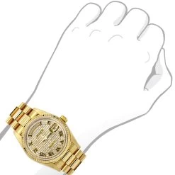 18K Gold Rolex President Diamond Watch For Men 1ct 36mm -Watch Store 18k yellow gold rolex president diamond watch for men 1ct bod