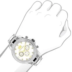 2 Carat Two Tone Men's Diamond Luxurman Liberty Watch W Swiss Movement -Watch Store 2 carat two tone mens diamond luxurman liberty watch w swiss movement bod