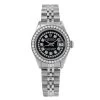 26mm DateJust Ladies Rolex Watch Diamond Bezel Black Dial 1.2ct Jubilee Bracelet