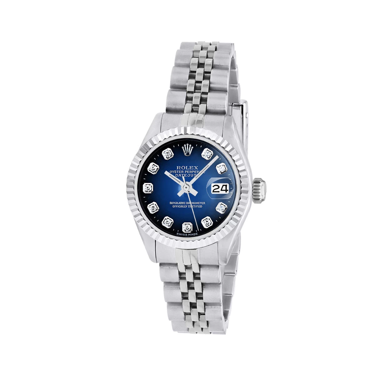 Women's Diamond Watch Rolex Datejust 26mm Blue Dial W01287 1 Women's Diamond Watch Rolex Datejust 26mm Blue Dial W01287