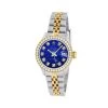 Women's Diamond Watch Rolex Datejust Gold 26mm Blue Dial W00326