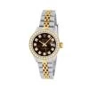 Women's Diamond Watch Rolex Datejust Yellow Gold 26mm Red Dial W01180