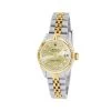 Women's Diamond Watch Rolex Datejust Yellow Gold 26mm Champagne Dial W00882