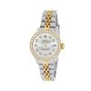 Women's Diamond Watch Rolex Datejust Gold 26mm Silver Tone Dial W00264