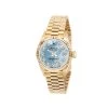 Women's Diamond Watch Rolex Datejust 18K Gold 26mm Blue Dial W00146