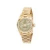 Women's Diamond Watch Rolex Datejust 18K Gold 26mm Champagne Dial