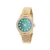 Women's Diamond Watch Rolex Datejust 18K Gold 26mm Green Dial