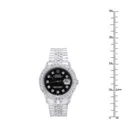 36mm Men's Diamond 4.25 Carat Rolex Datejust Watch Oyster Perpetual Black Dial 7 36mm Men's Diamond 4.25 Carat Rolex Datejust Watch Oyster Perpetual Black Dial -Watch Store 36mm mens diamond 425 carat rolex datejust watch oyster perpetual black dial 968530 ruler