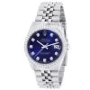 Men's Diamond Watch Rolex Datejust 36mm Blue Dial