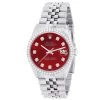Men's Diamond Watch Rolex Datejust 36mm Jubilee Bracelet Red Dial