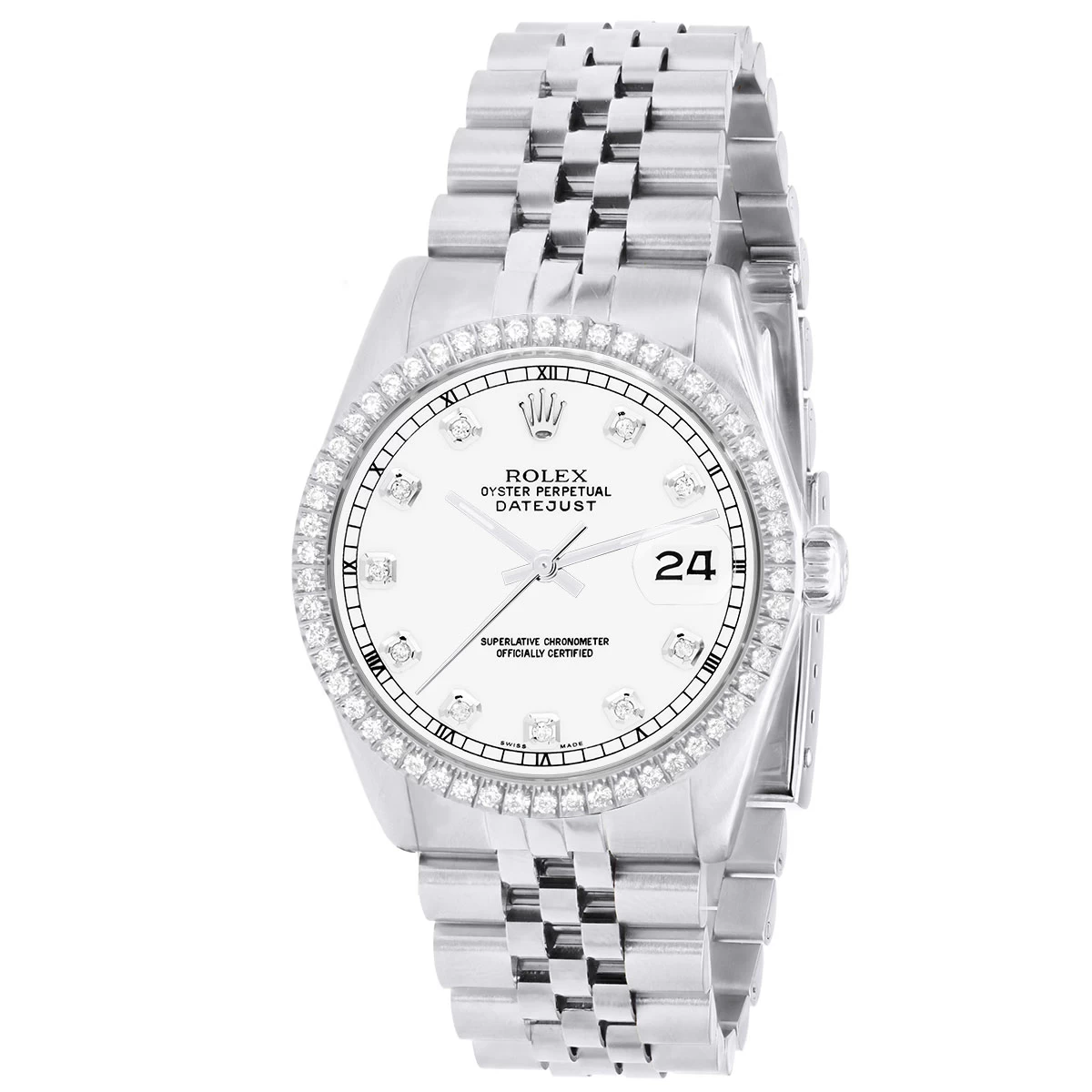 Men's Diamond Watch Rolex Datejust 36mm Jubilee Bracelet White Dial 1 Men's Diamond Watch Rolex Datejust 36mm Jubilee Bracelet White Dial