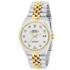 Men's Diamond Watch Rolex Datejust Gold 36mm White Dial W00484