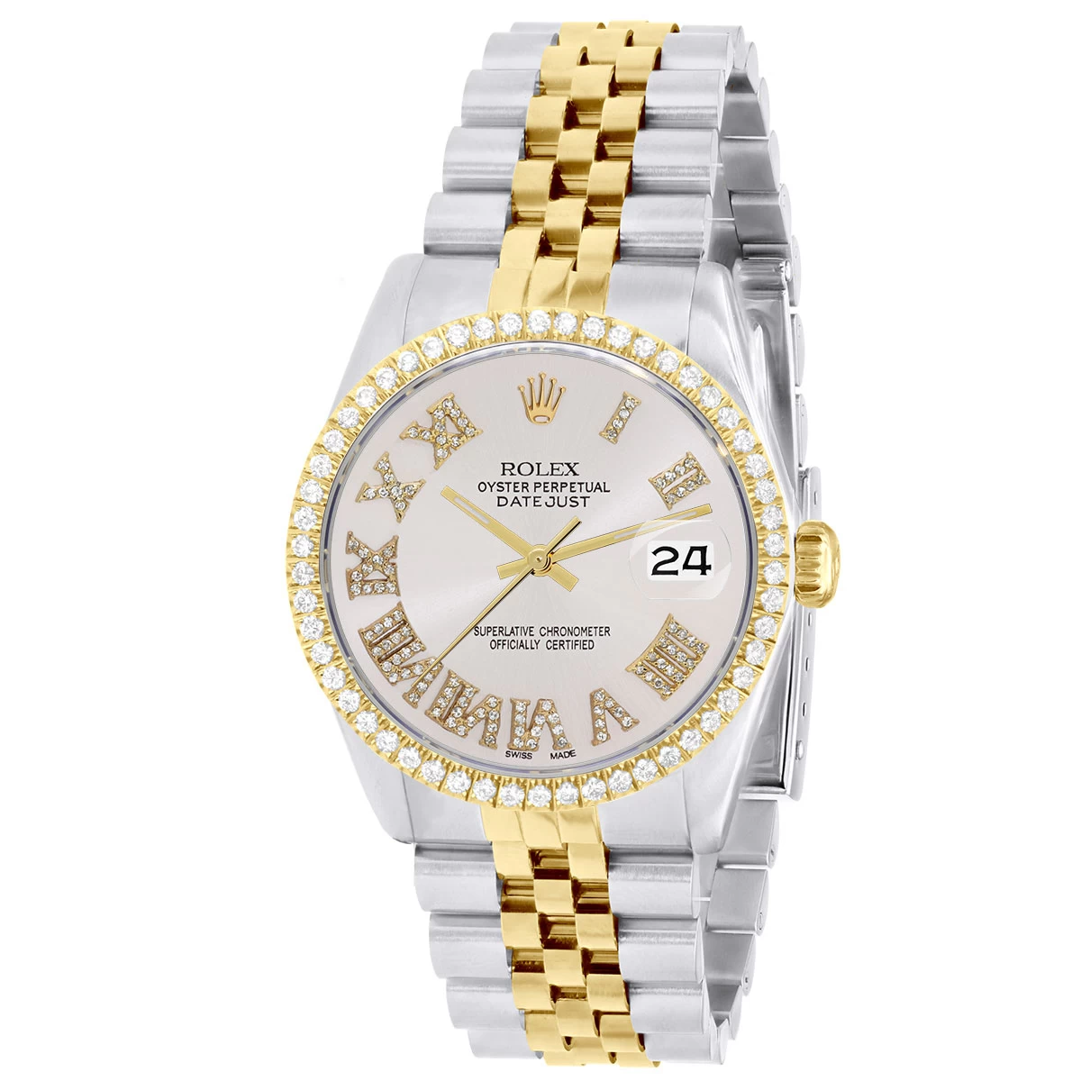 Women's Diamond Watch Rolex Datejust Yellow Gold 36mm Pink Dial 1 Women's Diamond Watch Rolex Datejust Yellow Gold 36mm Pink Dial