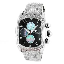 Affordable Aqua Master Men's Diamond Bubble Style Watch 1.25ct