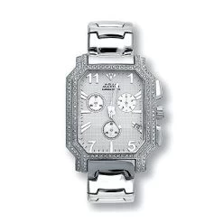 Aqua Master Diamond Men's Stainless Steel Watch Silver Tone
