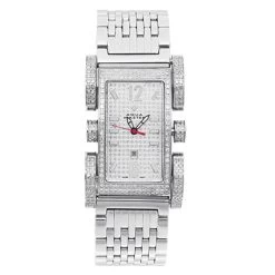 Aqua Master Silver Tone Diamond Ladies Watch 2.75ct Flex