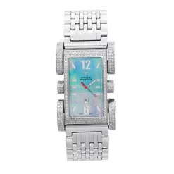Aqua Master Diamond Ladies Watch 2.75ct Flex Aquamarine Dial