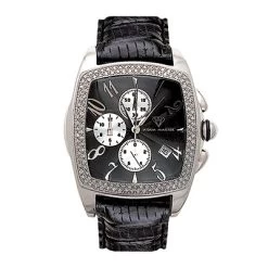 Aqua Master Men's Diamond Watch 1.50ct Black