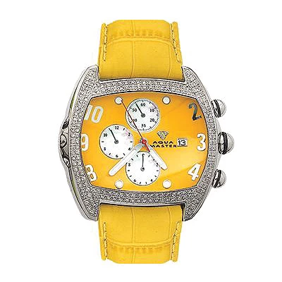 Aqua Master Men's Diamond Watch Aqua Beetle Yellow 2ct 1 Aqua Master Men's Diamond Watch Aqua Beetle Yellow 2ct