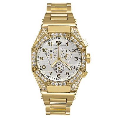 Aqua Master Yellow Tone 4.50ct Men's Diamond Watch Octagon 1 Aqua Master Yellow Tone 4.50ct Men's Diamond Watch Octagon