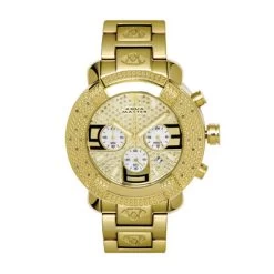 Aqua Master Stainless Steel Yellow Tone Men's Diamond Watch