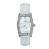 Aqua Master Silver Face Women's Pave Diamond Watch 0.70ct