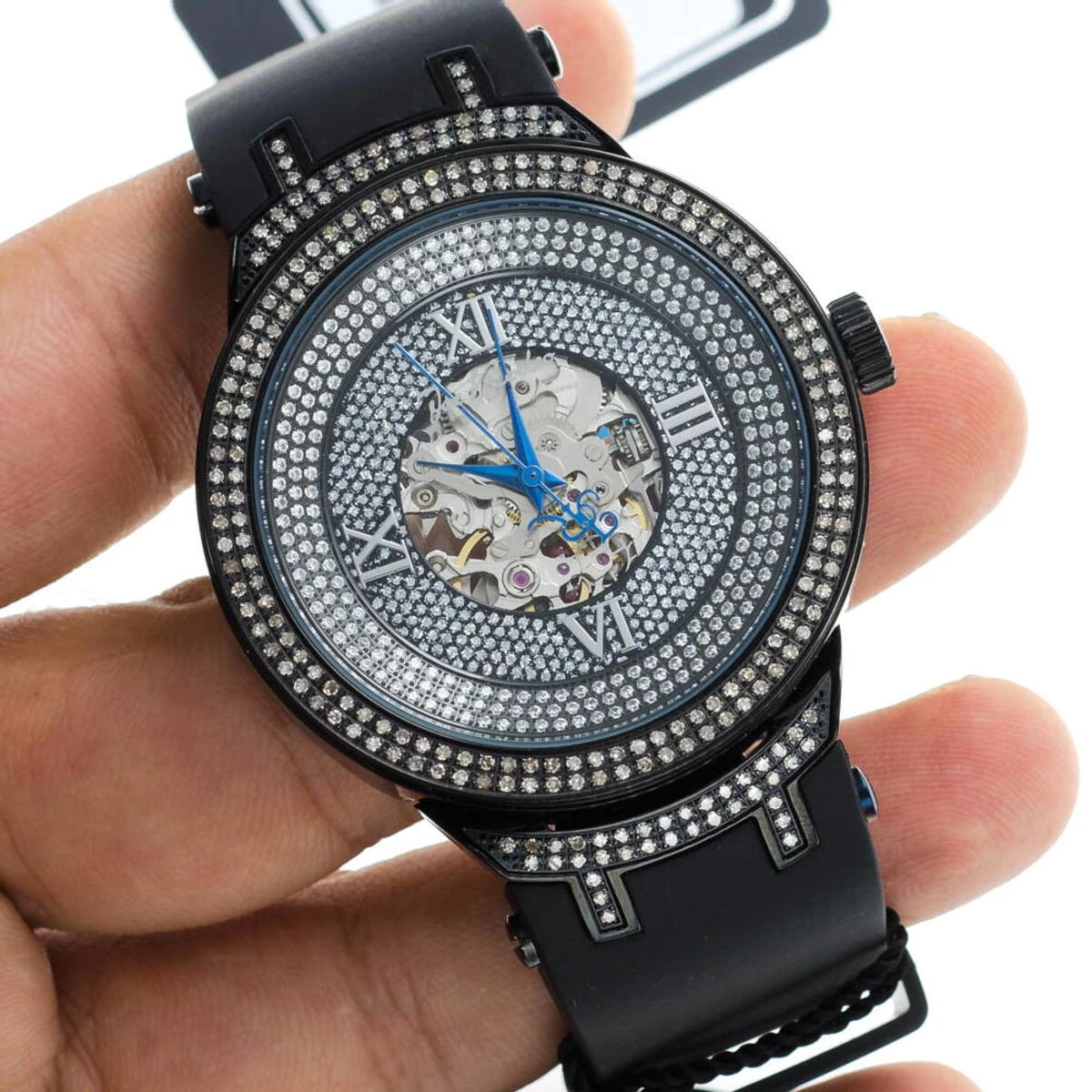 Automatic Men's Joe Rodeo Diamond Watch 2.20ct 8 Automatic Men's Joe Rodeo Diamond Watch 2.20ct - Image 8