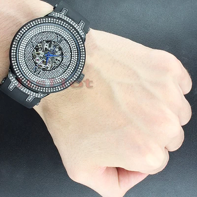 Automatic Men's Joe Rodeo Diamond Watch 2.20ct 4 Automatic Men's Joe Rodeo Diamond Watch 2.20ct - Image 4