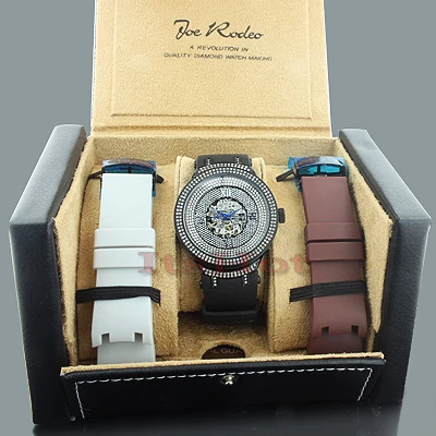 Automatic Men's Joe Rodeo Diamond Watch 2.20ct 5 Automatic Men's Joe Rodeo Diamond Watch 2.20ct - Image 5
