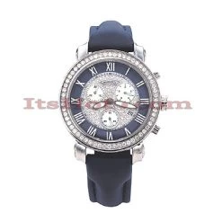 Benny Co Diamond Dial Watch 2.6ct Men's Navy