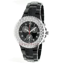 Black Ceramic Aqua Master Diamond Watch 1.25ct