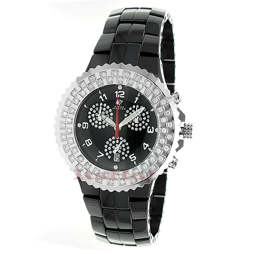 Black Ceramic Aqua Master Diamond Watch 1.25ct 1 Black Ceramic Aqua Master Diamond Watch 1.25ct