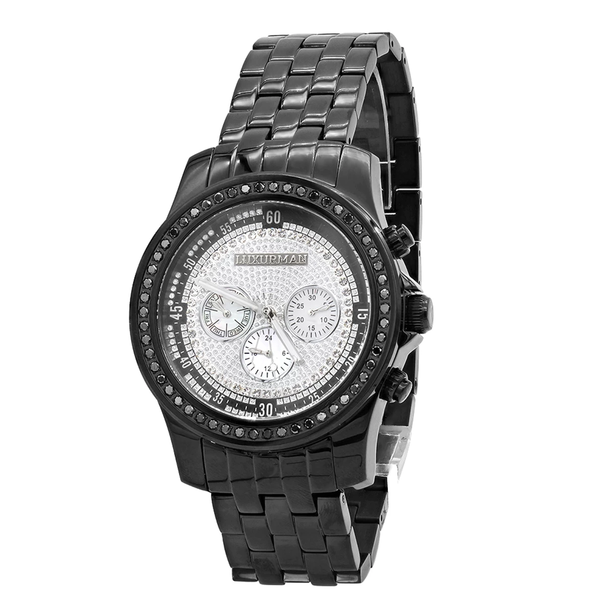 Black Diamond Watch For Men By LUXURMAN 2.25ct 1 Black Diamond Watch For Men By LUXURMAN 2.25ct