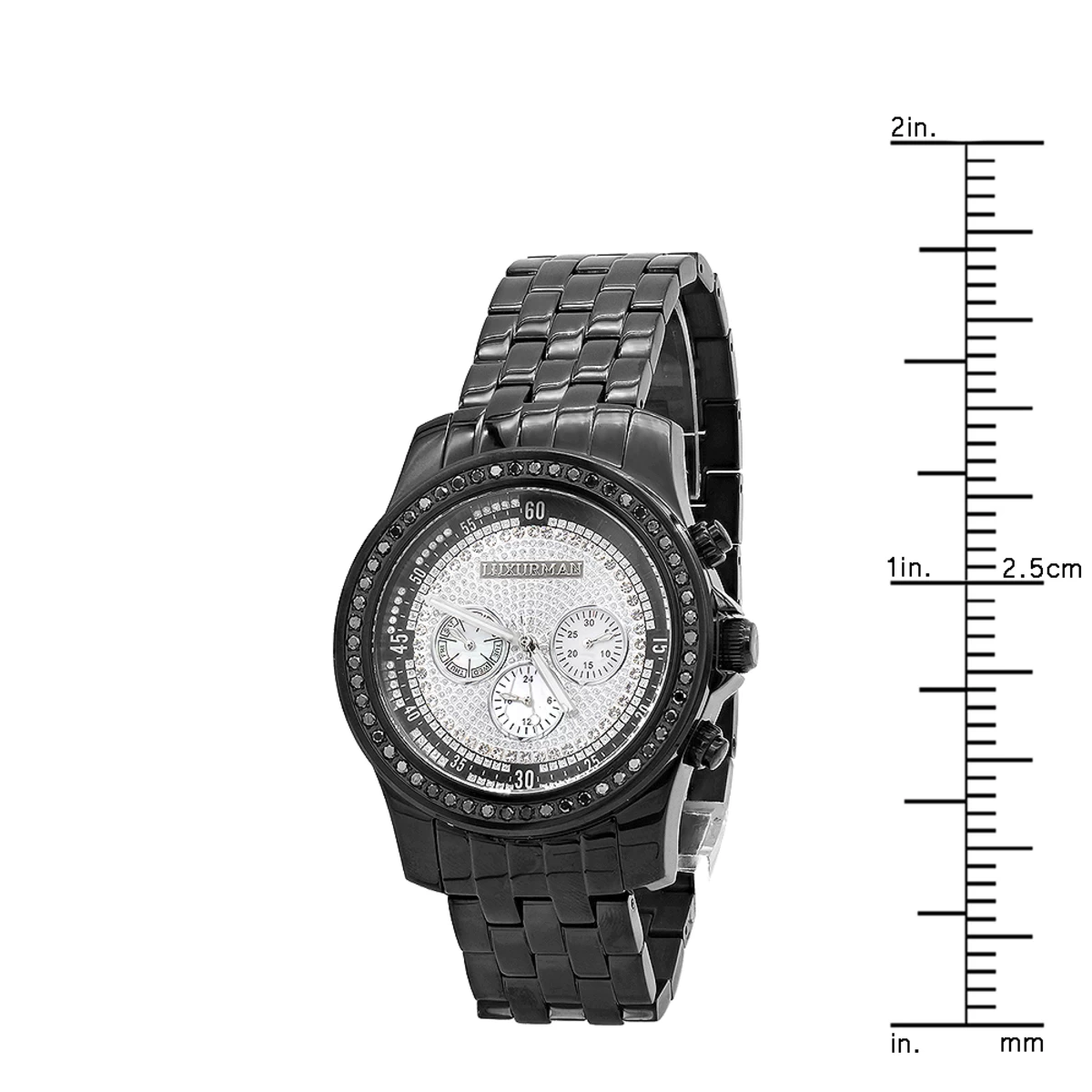 Black Diamond Watch For Men By LUXURMAN 2.25ct 5 Black Diamond Watch For Men By LUXURMAN 2.25ct - Image 5