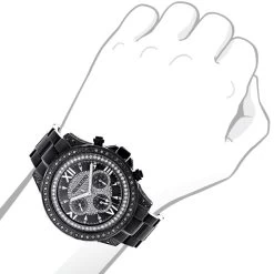 Black Diamond Luxurman Men's Diamond Watch Liberty -Watch Store black diamond watches luxurman mens diamond watch liberty bod