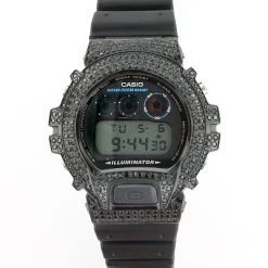 Casio Black G-Shock Bezel Iced Out With Crystals -Watch Store black g shock bezel iced out with crystals 3