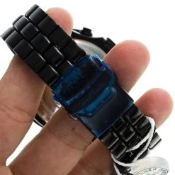 Blue Diamond Joe Rodeo Pilot Men's Watch 3.15ct -Watch Store blue diamond watches joe rodeo pilot mens watch 315ct p 38824 back2