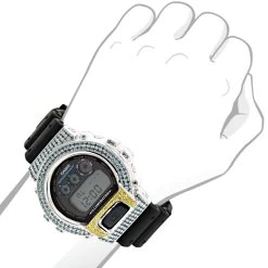 Casio Blue Yellow Diamond G-Shock Watch 4.00ct -Watch Store blue yellow diamond g shock watch 400ct p 45716bod