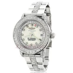 Ladies Diamond Breitling Colt Custom Watch 7ct