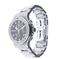 Bust Down Hublot Diamond Watch For Men 44mm Big Band Aero Black Dial 16.5ct -Watch Store bust down hublot diamond watch for men 44mm big band aero black dial 165ct 968674 ruler