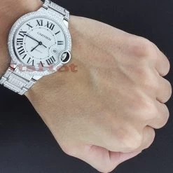 Custom Cartier Ballon Diamond Watch For Men 14.37ct -Watch Store cartier ballon diamond watch 1437ct 3