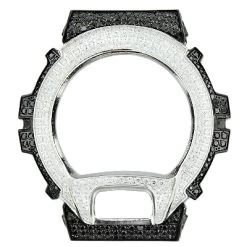 Casio Custom Black And White G-Shock Bezel With Crystals