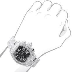 Cartier Roadster Diamond Watch For Men 17.99ct Fully Iced Out -Watch Store custom cartier roadster diamond watch 1799ct iced out 3 20200306