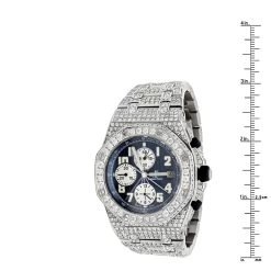43mm Iced Out Diamond Audemars Piguet Royal Oak Offshore Men's Watch 21.75ct -Watch Store custom iced out diamond audemars piguet royal oak offshore mens watch 18ct ruler