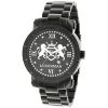 Large Designer Luxurman Phantom Black Diamond Watch For Men 0.12ct