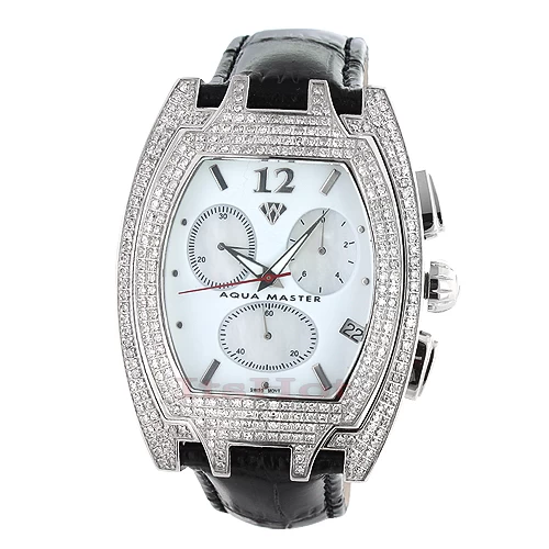Diamond Aqua Master Men's Diamond Watch 3.5ct 1 Diamond Aqua Master Men's Diamond Watch 3.5ct