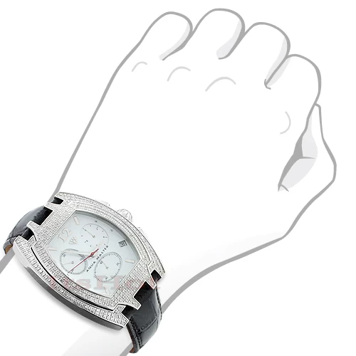 Diamond Aqua Master Men's Diamond Watch 3.5ct 3 Diamond Aqua Master Men's Diamond Watch 3.5ct - Image 3